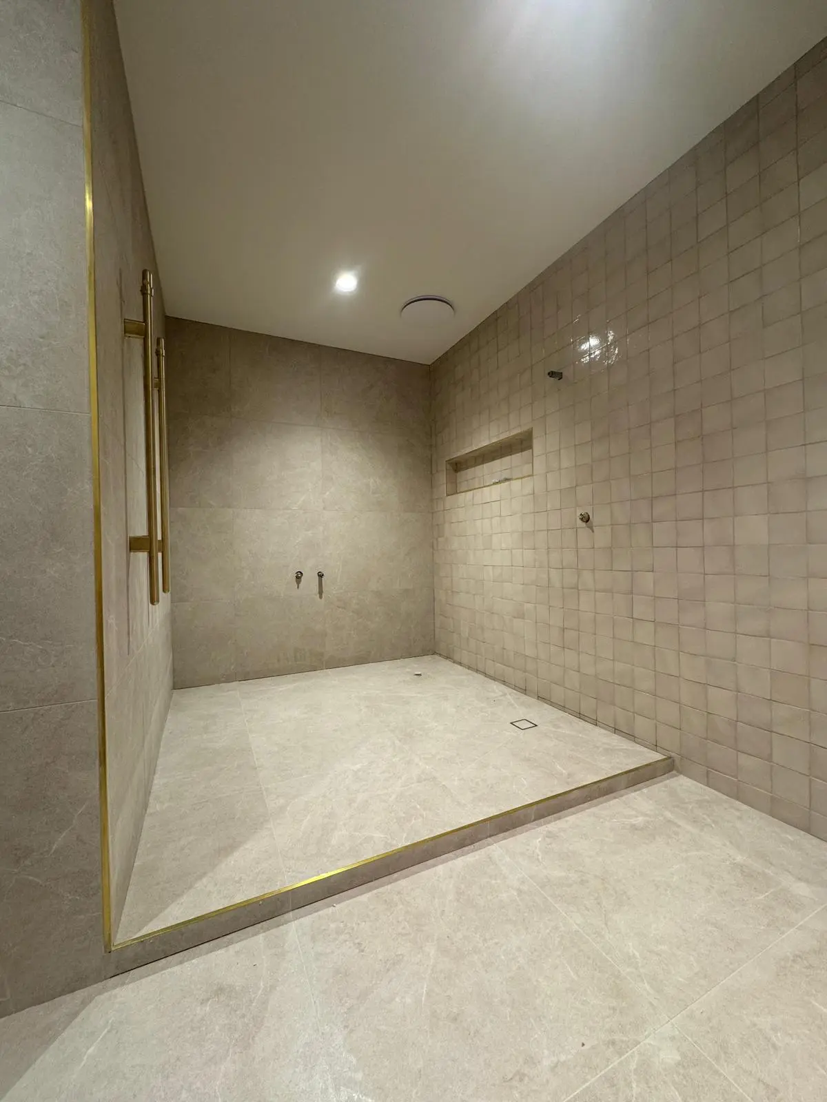 Laundry room floor and wall tiling